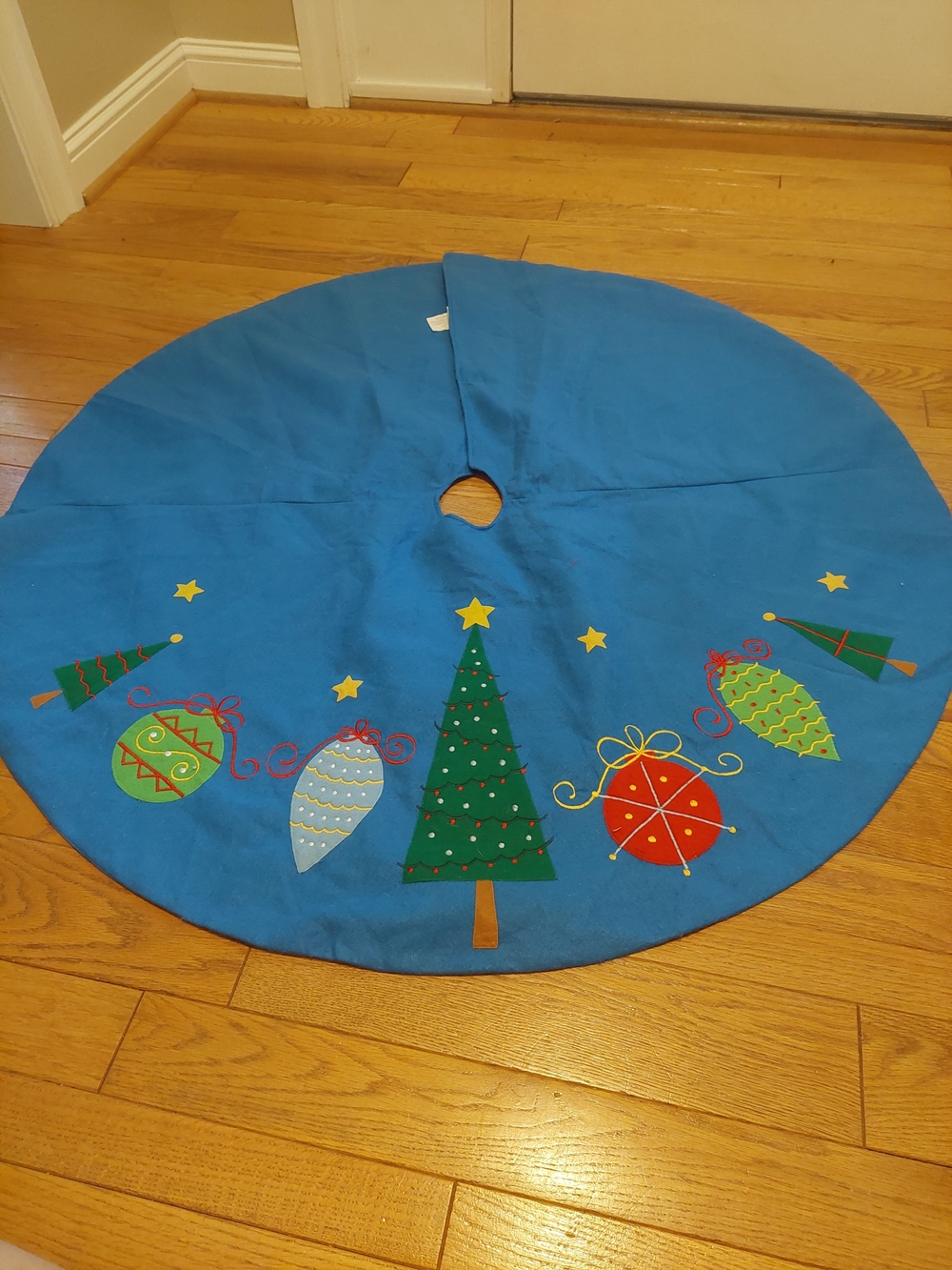 Embroodered Christmas Tree Skirt